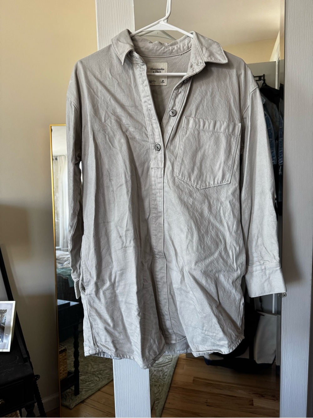 Abercrombie taupe denim dress